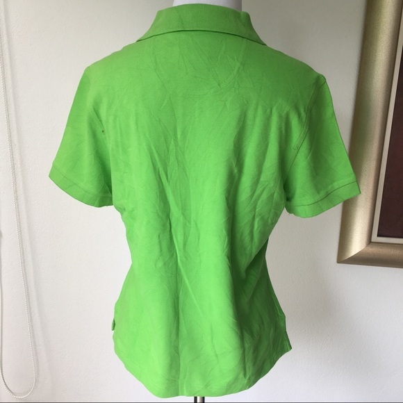 Faconnable Women's Y2K Green Polo Baby Shirt Size XS - Picture 3 of 4